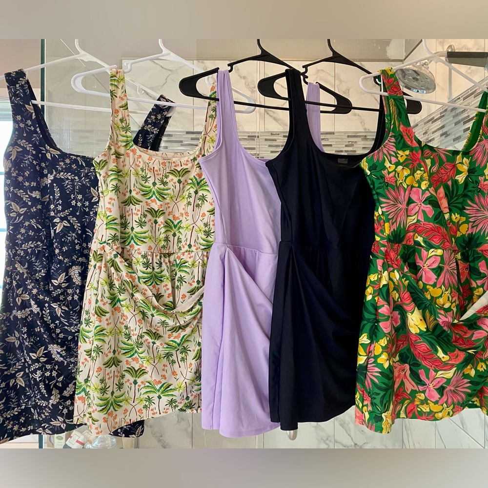 Old Navy Women's One Piece Swimsuits - Floral, Lavender, Black, Tropical
